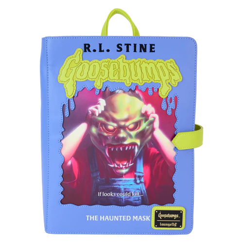 Loungefly Goosebumps The Haunted Mask Book Cover Glow Mini Backpack