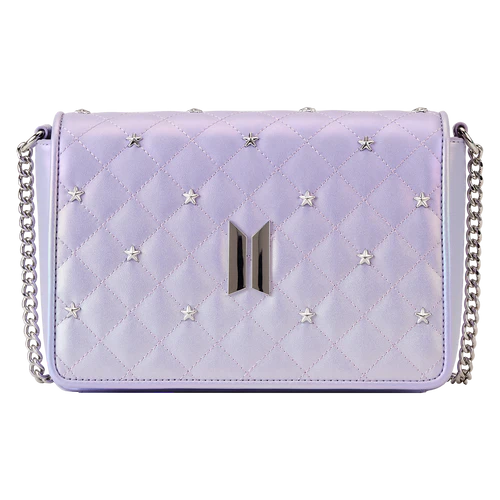 Pop! By Loungefly BTS Logo Iridescent Purple Crossbody Bag